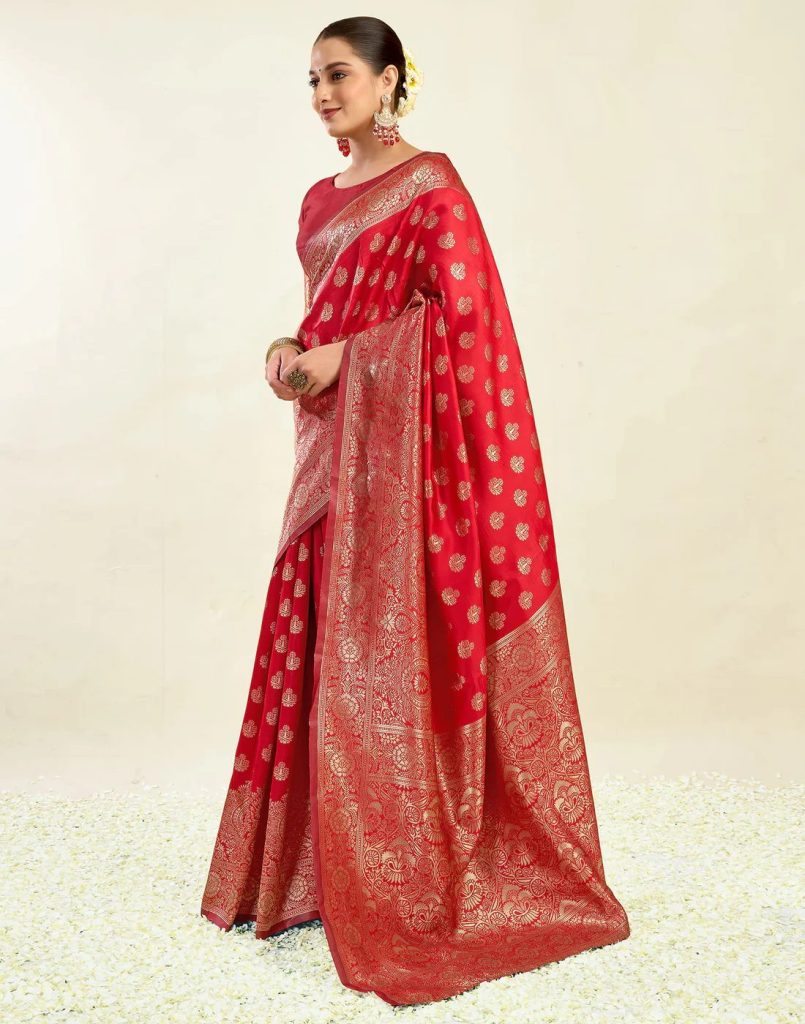 AXONIT Women's Silk Blend Banarasi Jacquard