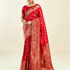 AXONIT Women's Silk Blend Banarasi Jacquard