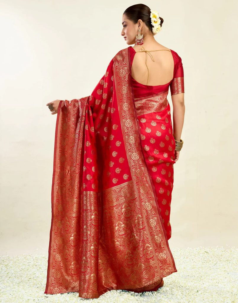 AXONIT Women's Silk Blend Banarasi Jacquard