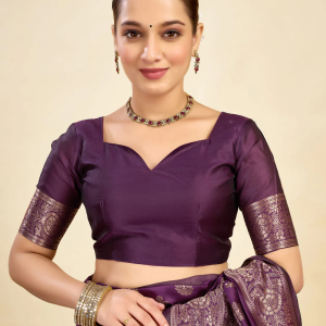 AXONIT Women's Silk Blend Banarasi Jacquard