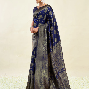 AXONIT Women's Silk Blend Banarasi Jacquard