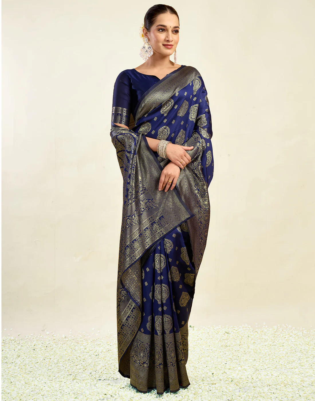 AXONIT Women's Silk Blend Banarasi Jacquard