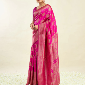 AXONIT Women's Silk Blend Banarasi Jacquard