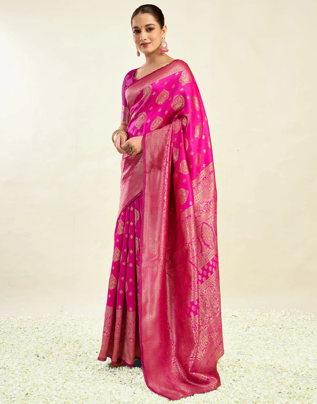 AXONIT Women's Silk Blend Banarasi Jacquard