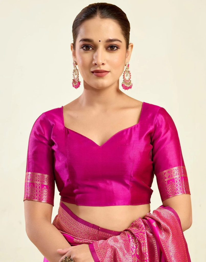 AXONIT Women's Silk Blend Banarasi Jacquard