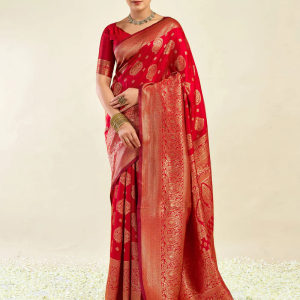 AXONIT Women's Silk Blend Banarasi Jacquard
