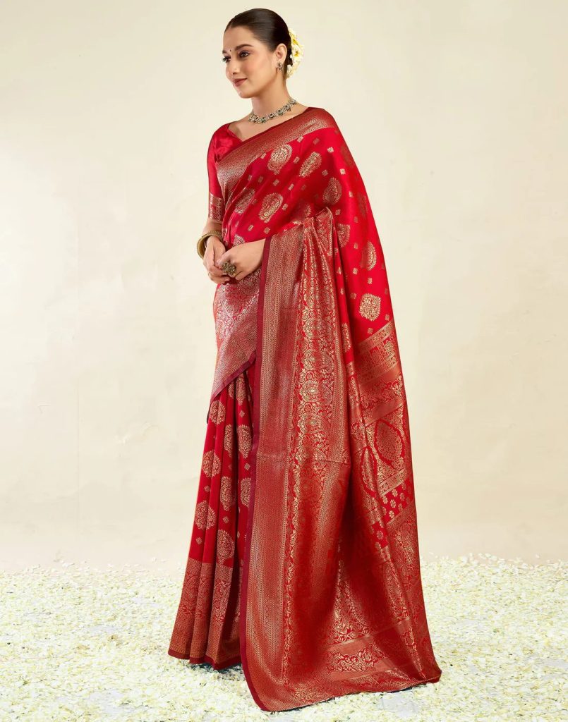 AXONIT Women's Silk Blend Banarasi Jacquard