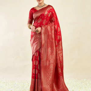 AXONIT Women's Silk Blend Banarasi Jacquard