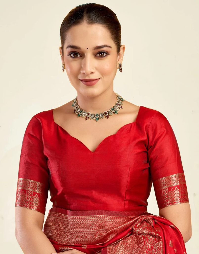 AXONIT Women's Silk Blend Banarasi Jacquard