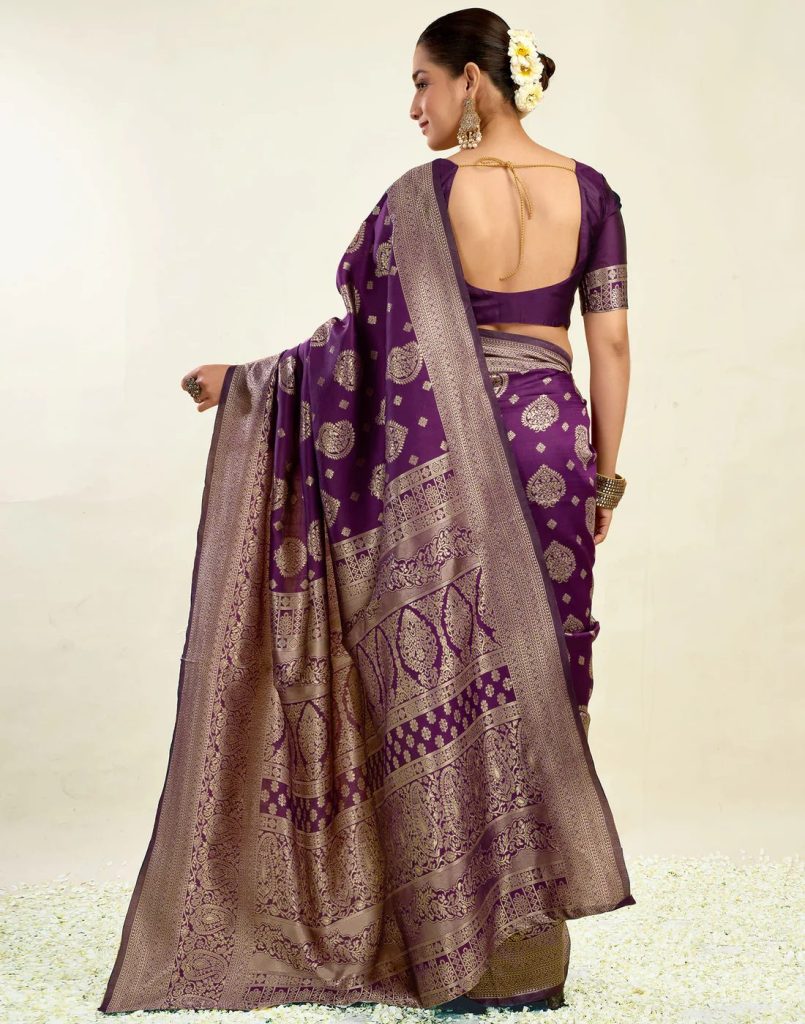 AXONIT Women's Silk Blend Banarasi Jacquard