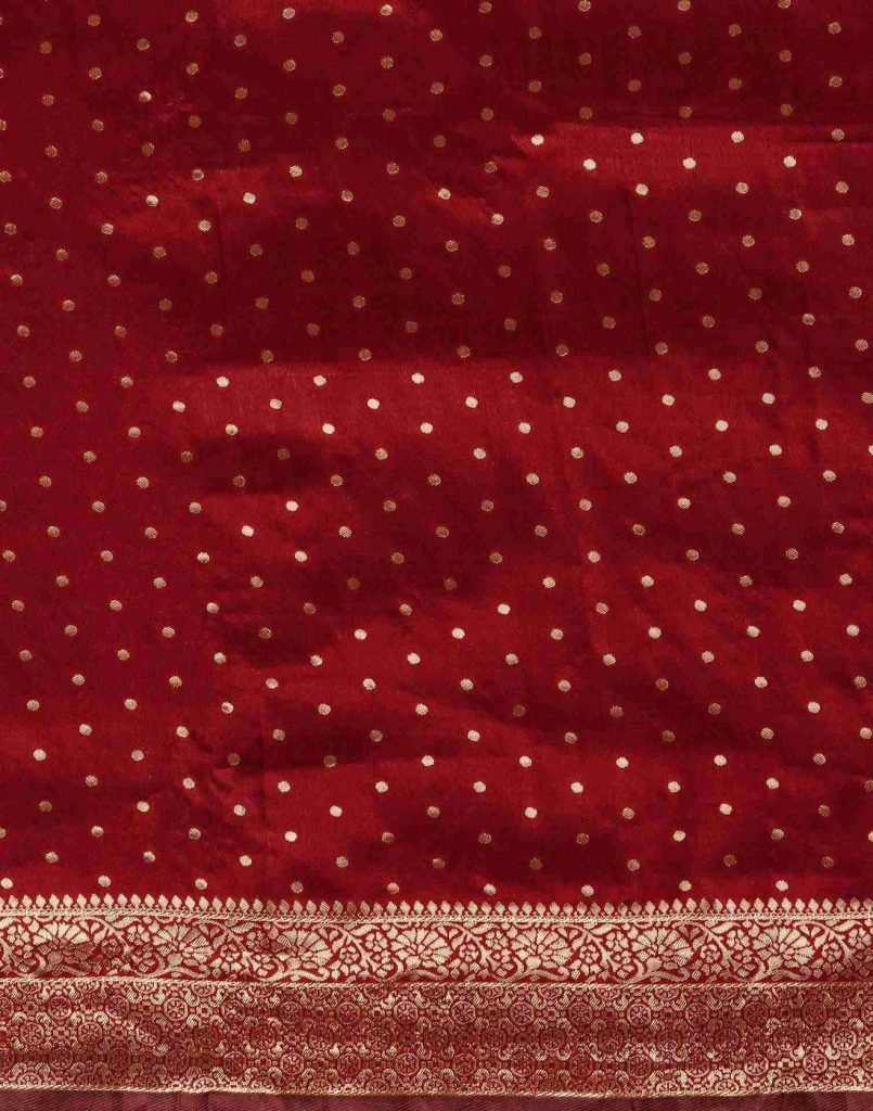 AXONIT Women's Silk Blend Banarasi Jacquard Traditional Motifs Design Saree with Unstitched Blouse Piece