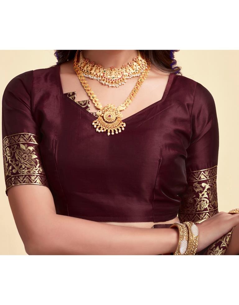 AXONIT Women's Silk Blend Banarasi Jacquard