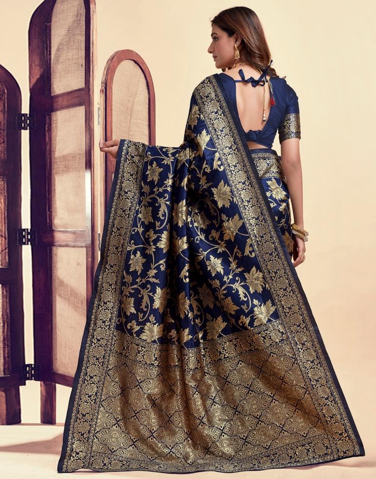 AXONIT Women's Silk Blend Banarasi Jacquard