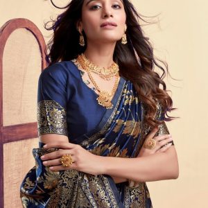 AXONIT Women's Silk Blend Banarasi Jacquard