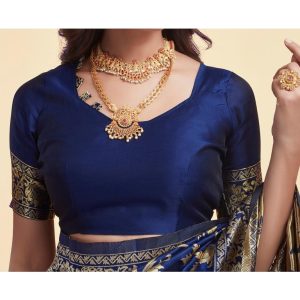 AXONIT Women's Silk Blend Banarasi Jacquard