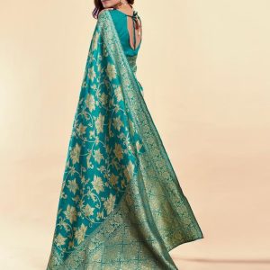 AXONIT Women's Silk Blend Banarasi Jacquard