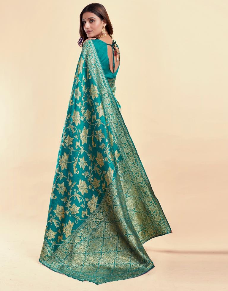 AXONIT Women's Silk Blend Banarasi Jacquard