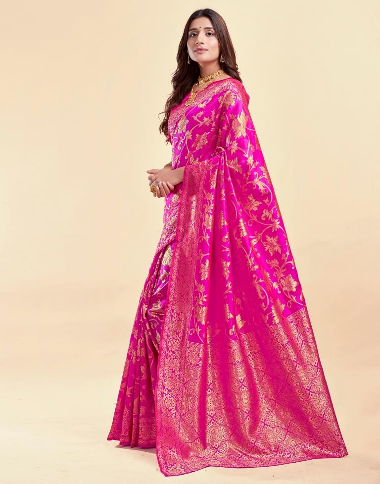 AXONIT Women's Silk Blend Banarasi Jacquard