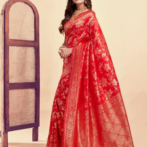 AXONIT Women's Silk Blend Banarasi Jacquard