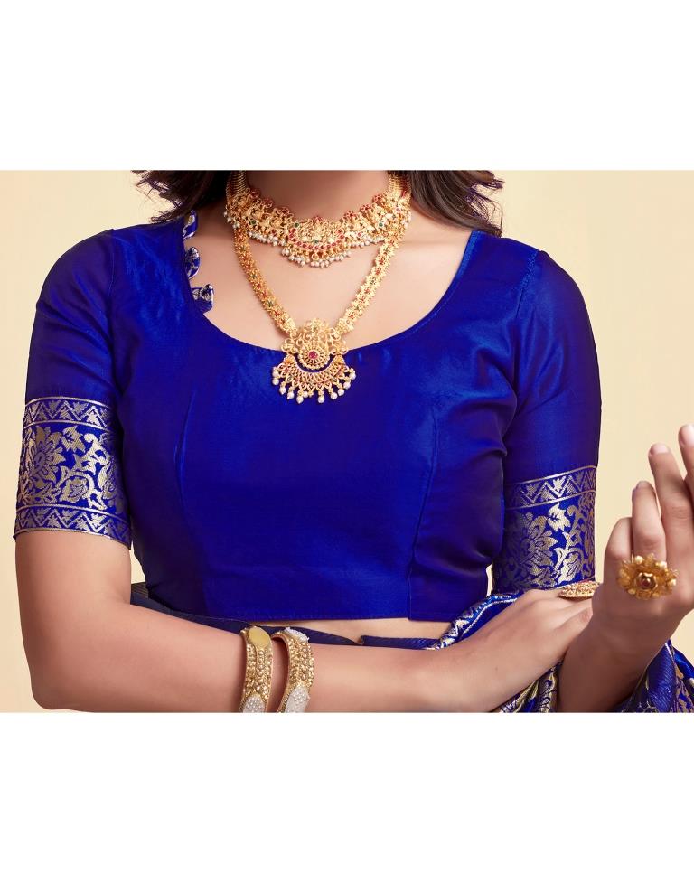 AXONIT Women's Silk Blend Banarasi Jacquard