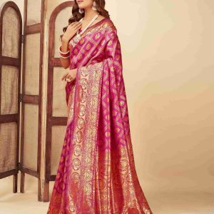 AXONIT Women's Silk Blend Banarasi Jacquard