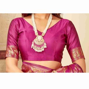 AXONIT Women's Silk Blend Banarasi Jacquard
