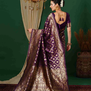 AXONIT Women's Silk Blend Banarasi Jacquard