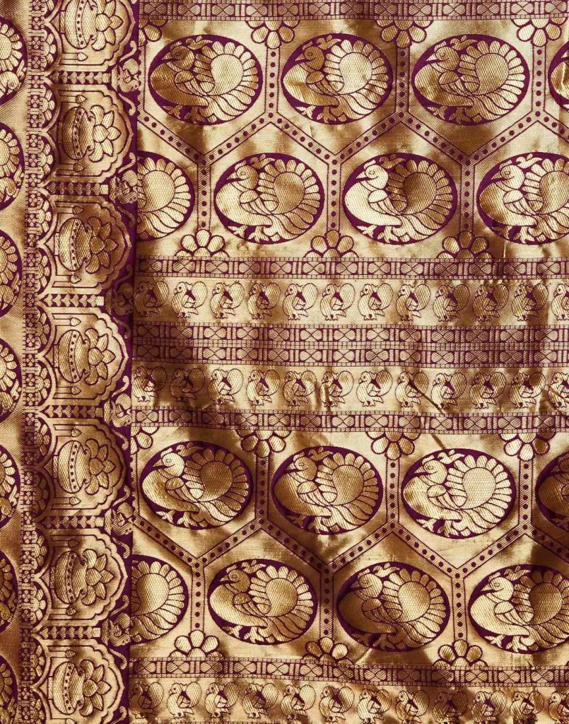 AXONIT Women's Silk Blend Banarasi Jacquard