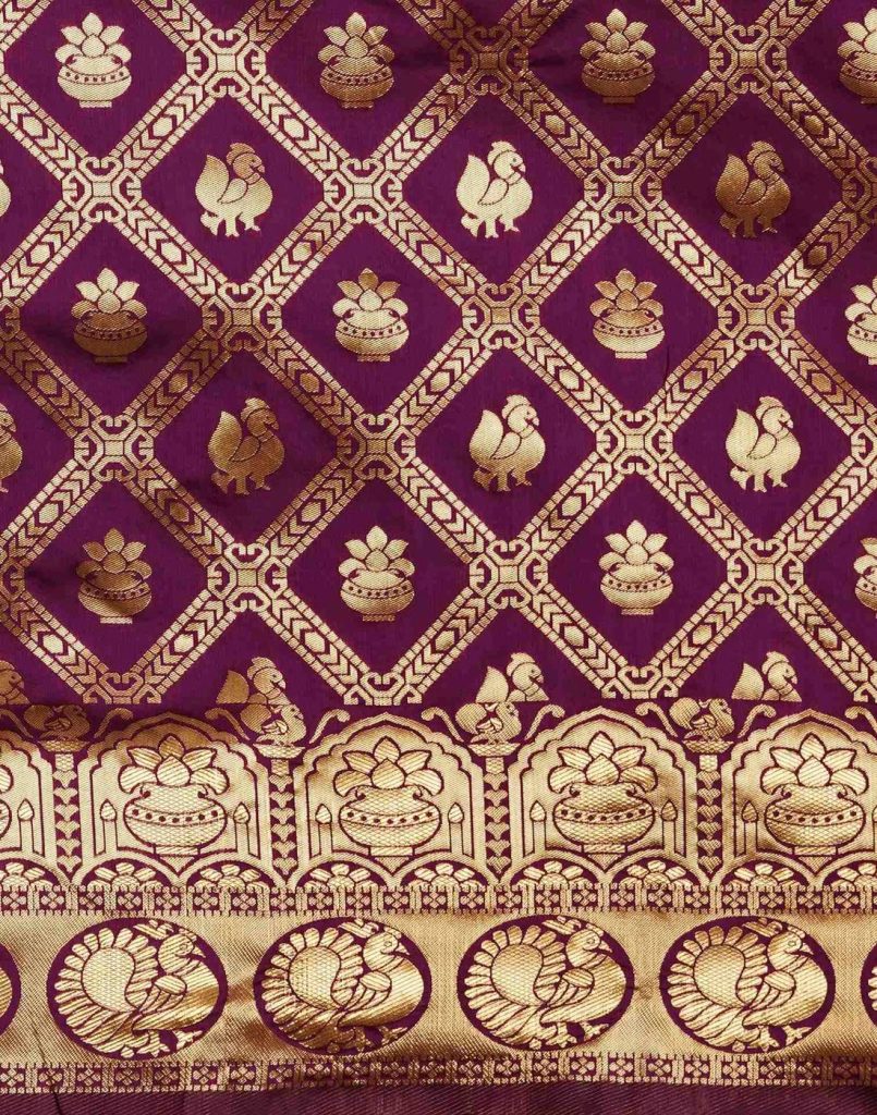 AXONIT Women's Silk Blend Banarasi Jacquard