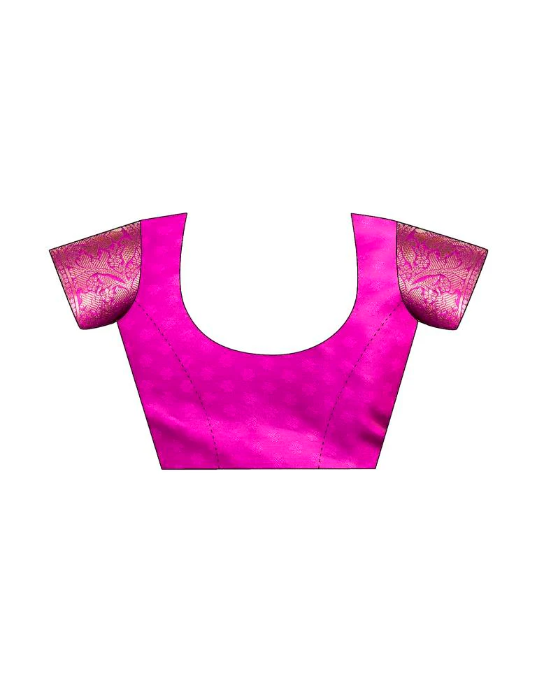 AXONIT Women's Silk Blend Banarasi Jacquard Floral