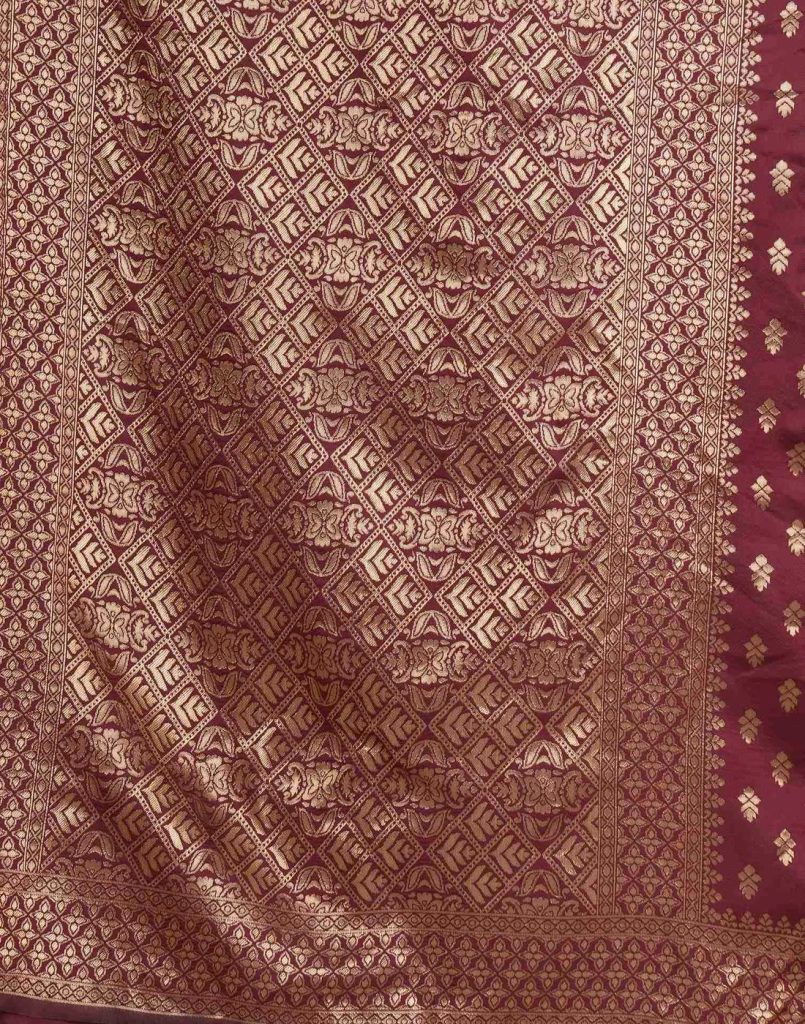AXONIT Women's Silk Blend Banarasi Jacquard