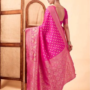 AXONIT Women's Silk Blend Banarasi Jacquard