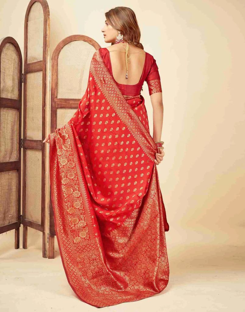 AXONIT Women's Silk Blend Banarasi Jacquard