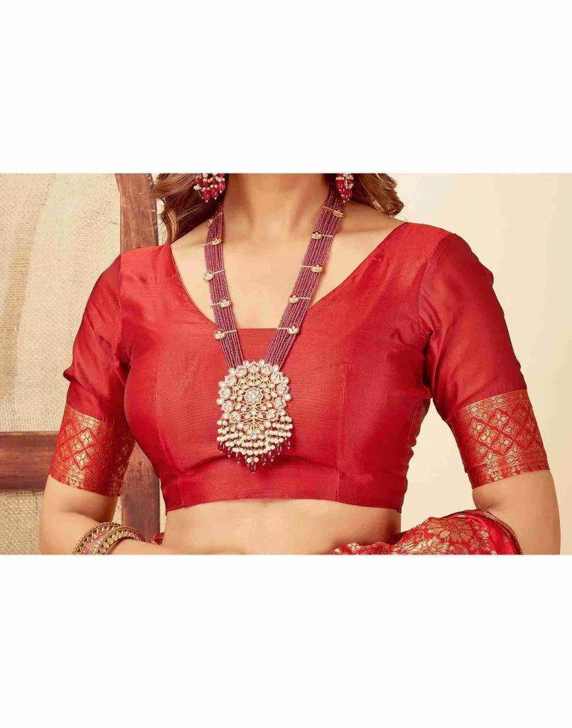 AXONIT Women's Silk Blend Banarasi Jacquard