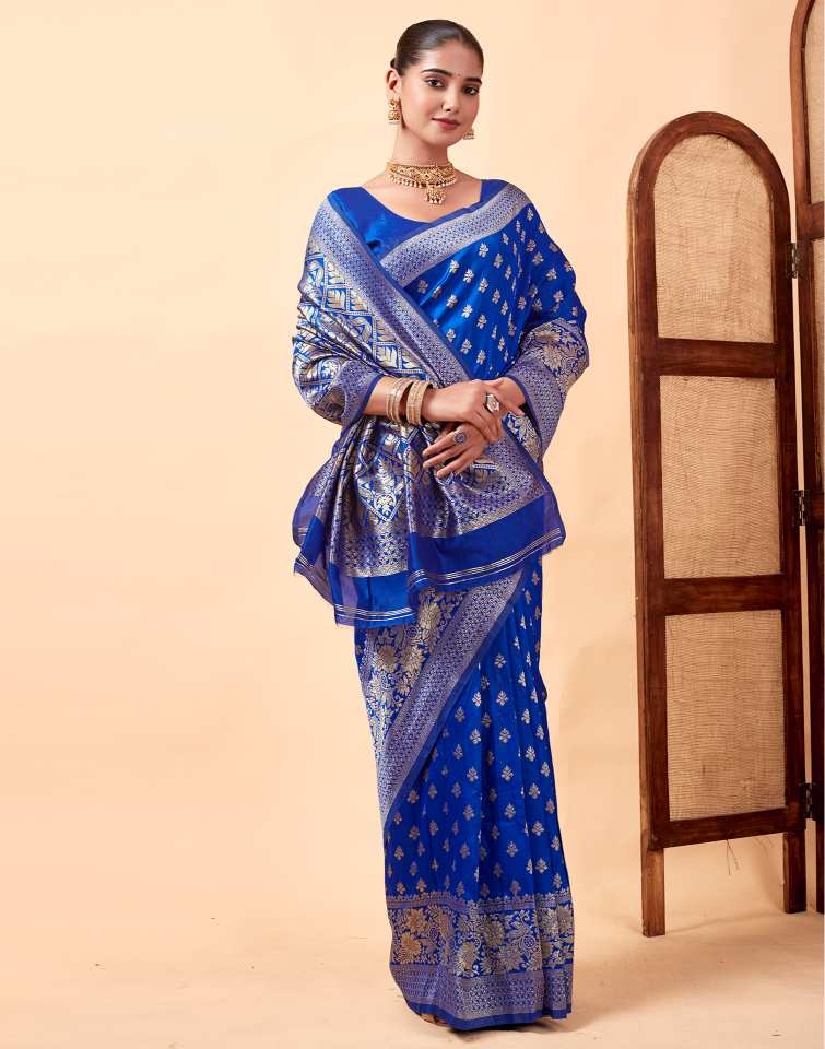 AXONIT Women's Silk Blend Banarasi Jacquard