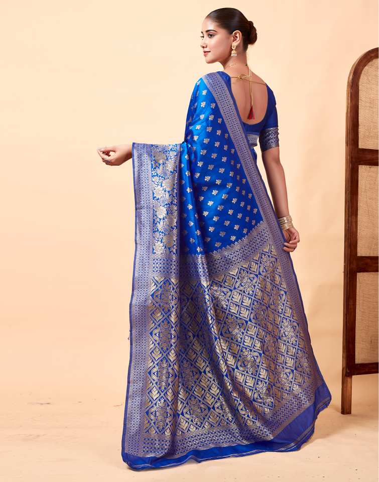 AXONIT Women's Silk Blend Banarasi Jacquard