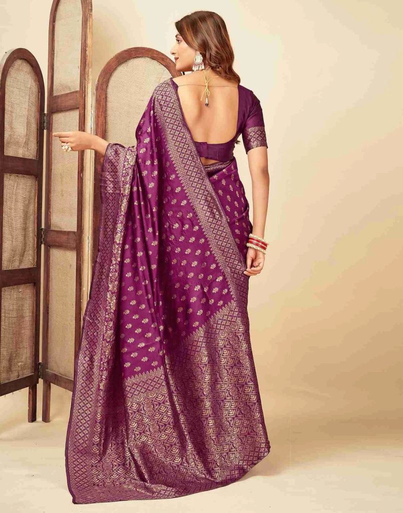 AXONIT Women's Silk Blend Banarasi Jacquard