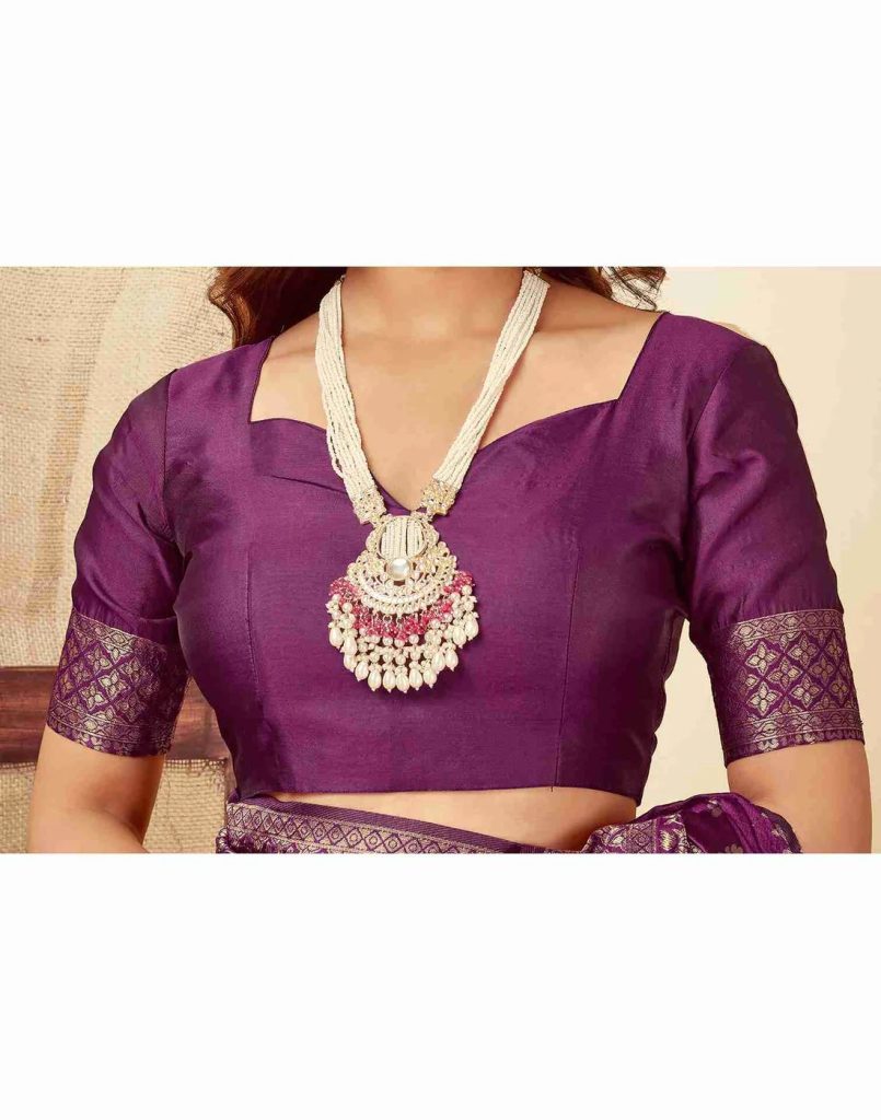 AXONIT Women's Silk Blend Banarasi Jacquard