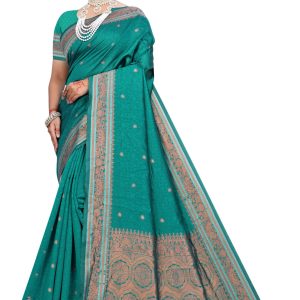 AXONIT Women's Premium Jacquard Silk Saree with