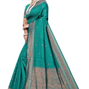 AXONIT Women's Premium Jacquard Silk Saree with