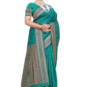 AXONIT Women's Premium Jacquard Silk Saree with