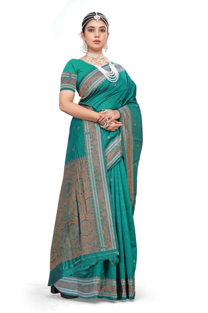 AXONIT Women's Premium Jacquard Silk Saree with