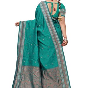 AXONIT Women's Premium Jacquard Silk Saree with