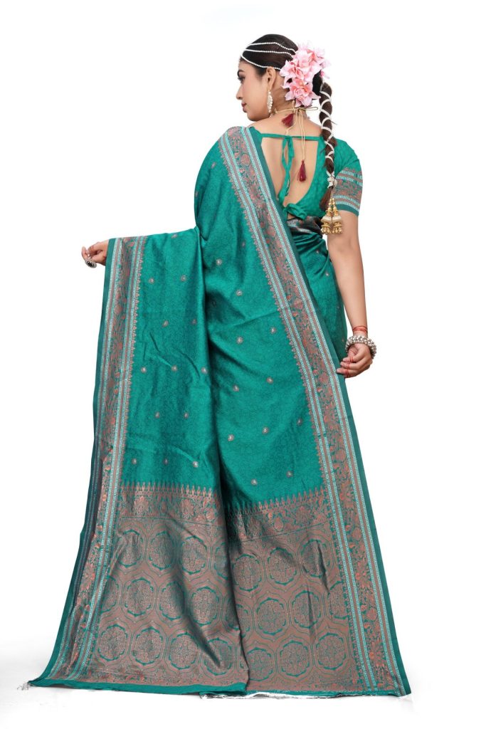 AXONIT Women's Premium Jacquard Silk Saree with