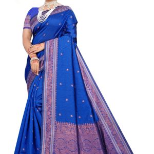 AXONIT Women's Premium Jacquard Silk Saree with