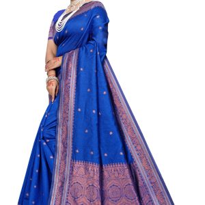 AXONIT Women's Premium Jacquard Silk Saree with