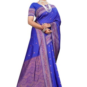 AXONIT Women's Premium Jacquard Silk Saree with