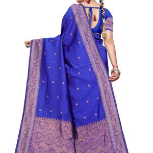 AXONIT Women's Premium Jacquard Silk Saree with