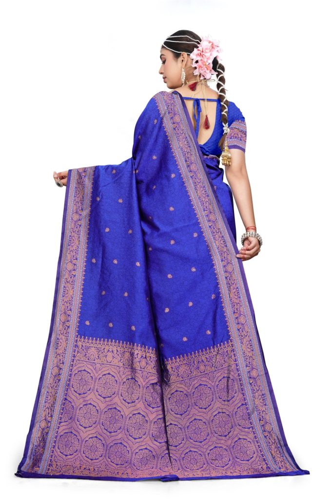 AXONIT Women's Premium Jacquard Silk Saree with