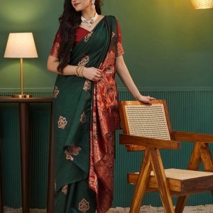 AXONIT Women's Premium Soft Silk Saree with